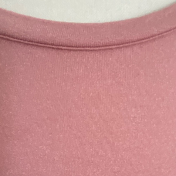 Pink Dusty Rose Soft Jersey Stretch Ruffled drop sleeve midi dress. Sz M - Picture 5 of 12